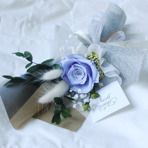 프리저브드 장미 한송이 꽃다발 블루 성년의날 로즈데이 부부의날 졸업식 입학식